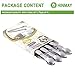 HINMAY Sugar Tongs 4-Inch Mini Serving Tongs Stainless Steel Appetizer Tongs, Set of 4