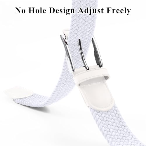 Image of XZQTIVE Braided Stretch Belt Mens Gift Elastic Woven Belt for Golf Casual Pants Shirts Jeans