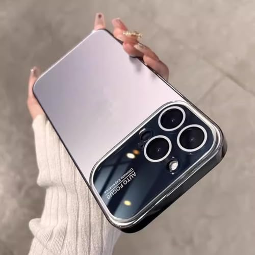 Coque iPhone 16 verre trempé gris clair pour usage quotidien