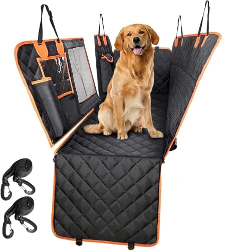 Capa Protetora Impermeável para Banco de Carro 5 em 1 – Para Cachorros e Pets – Janela em Tela, Antiderrapante, Lavável – Banco do Passageiro ou Porta-Malas