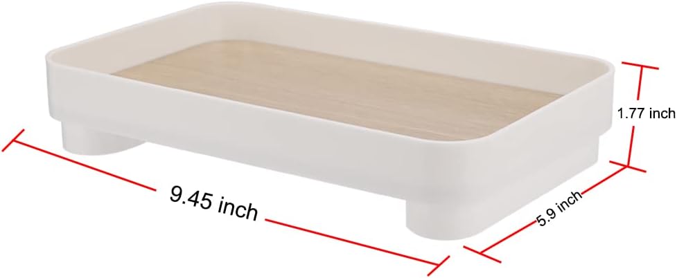 Rectangle Bathroom Tray, Countertop Organizer Trays 9.45" Vanity Counter Tray Cosmetic Holder Decorative Tray Dresser Tray for Ornament,Candle, Lotion Bottle, Cosmetics : Home & Kitchen