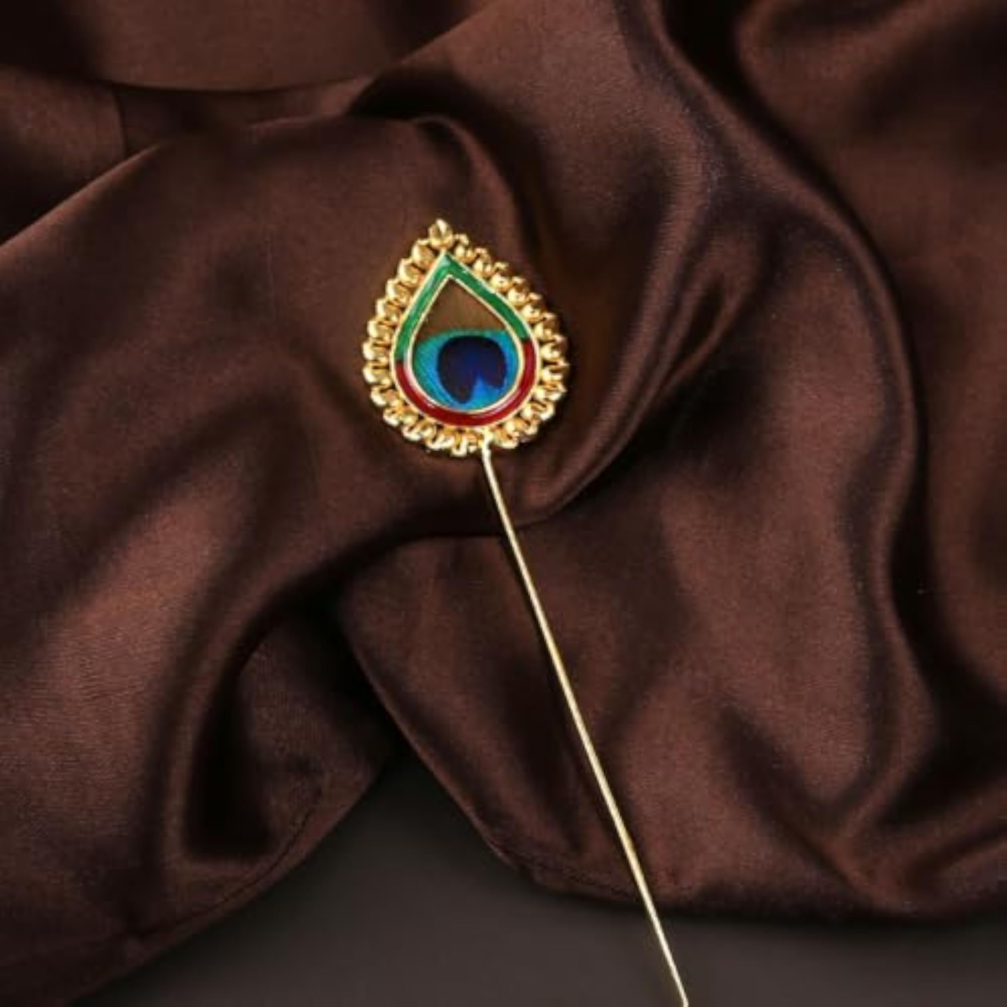Charming Peacock Feather Pooja Accessory for Ganpati Decoration