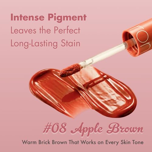 Image of rom&nd JUICY LASTING TINT #08 Apple Brown - K-Beauty Glossy Lip Stain for Hydrating, Long-Lasting & Natural 'Bare Juicy' Finish