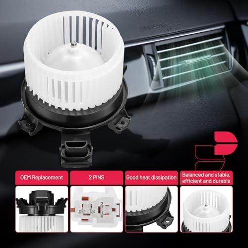 Image of BDFHYK AC Heater Blower Motor Fan 700326 Compatible with Hyundai Sonata 2015 2016 2017 2018 2019,HVAC Blower Motor Assembly with Fan Cage Replacement for BM10054C 75079 2311951 1800432 97113C2000