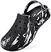 Eagsouni Womens Mens Arch Support Clogs Unisex Adult Slip on Garden Clogs Anti-Slip Outdoor Beach Sandals，Black,10-10.5 Women/8.5-9 Men