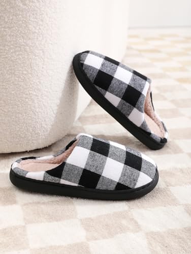 Image of Slippers for Women Men Fuzzy Memory Foam Slipper Fluffy Winter Soft Warm Slip On House Shoes
