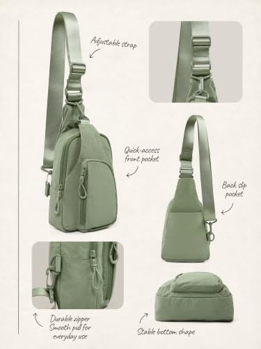 Image of ODODOS Sling Bag with Adjustable Straps Crossbody Chest Bag Lightweight Backpack for Casual Traveling Hiking