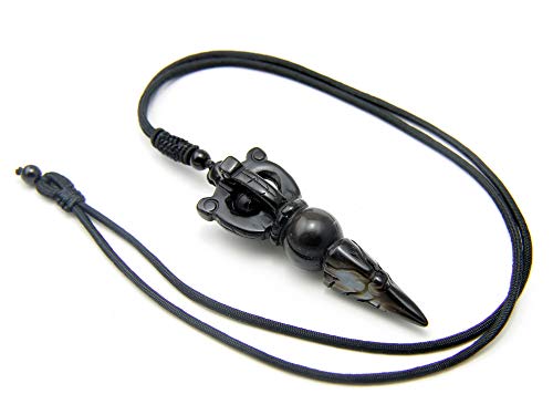 Agathe creation bpc1718u00a0Collar Dorje Phurba Piedra Dzi tibetaineu00a0u0096u00a0Longitud Ajustableu00a0u0096u00a0Hecho a Mano