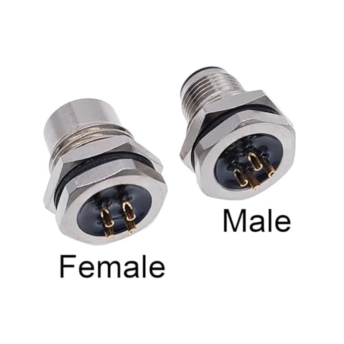 Conector M12 de 8 pines sensor macho brida tuerca frontal tipo A 1 unidad 5
