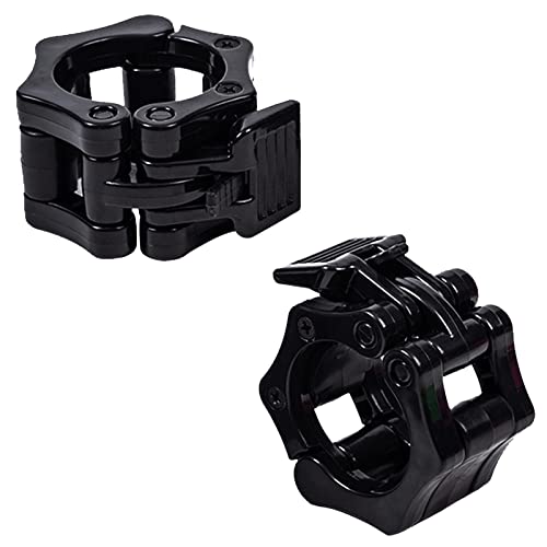 2 Pcs Barbell Collar 2 Inch Olympic Barbell Clamps Quick Release Lock Clips Dumbbell Buckle Weight Lifting Bar Clamp For Gym Fitness Exercise Body Building Workout Weightlifting Training (Black) #TOP19