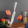 Knife Set, 16 Pieces Kitchen Knife Set with Wood Block, Chef Knife with 6 Pieces Steak Knife, High Carbon Stainless Steel Japanese Knives for Multipurpose Cooking