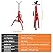 FinerFurnis Pipe Jack Stands with Heavy-Duty Construction, 28''-52'' Adjustable Folding Pipe Stand, 2500 Lbs Load Capacity, Red Pipe Jack Stands for Welding, Automotive, Construction Projects
