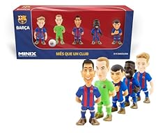 Minix FC Barcelona - Set di 5 personaggi da collezione, 7 cm, Lewandowski/Ter Stegen/Pedri/Ansu Fati/De Jong