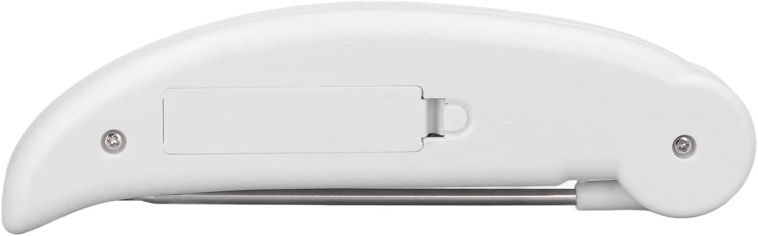 review Cooking Thermometer, Food Grade Widely Used Folding Probe ABS Shell Digital Meat Thermometer for Baking(White)