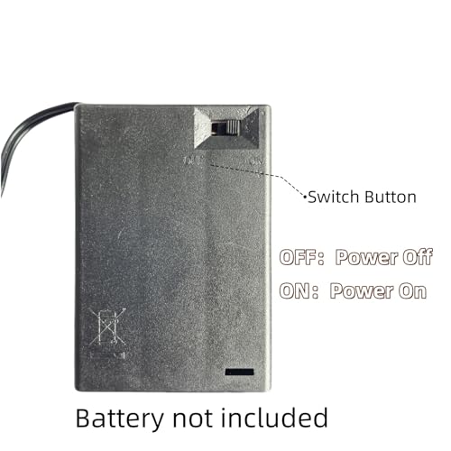 Image of Portable Battery Pack for Neon Signs - 5V LED Neon Sign Power Supply, Convert Plug-in Neon Lights to Battery-Operated (3AA, Black)