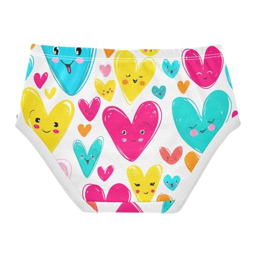 Colorful Cartoon Hearts Faces Toddler Underwear Floral 2t Cotton Cute Panties Girl Fancy Kids Undies Briefs2