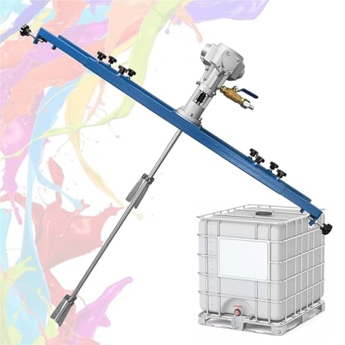 DJVHSRI Air Agitator, Paint Mixer, Paint Stirring Machine, Mixing Tool for Industrial Pigment Paint, with Retractable Bracket,B-400Mmblade,A-400mmblade
