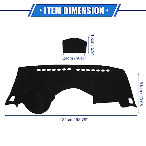 VekAuto Dashboard Dash Cover Compatible for Chevy Trax 2014-2016, Durable Polyester Black Front Dash Cover Mat by VekAuto - Used condition - Image 6