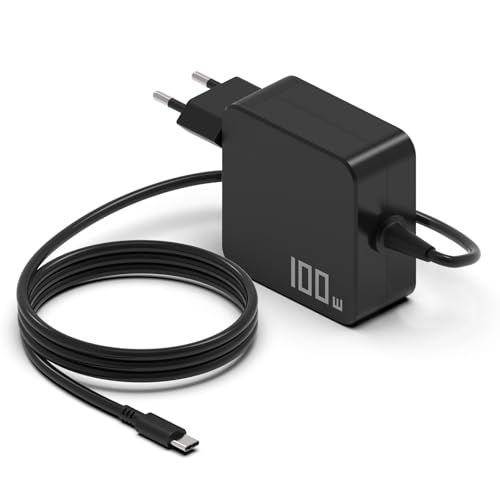Hafiuege 100W USB C Cargador portátil Compatible con ASUS, HP, Lenovo, Acer, Samsung, Xiaomi, Huawei etc 100W y Todos los Dispositivos Tipo C de Menos Adaptador Universal