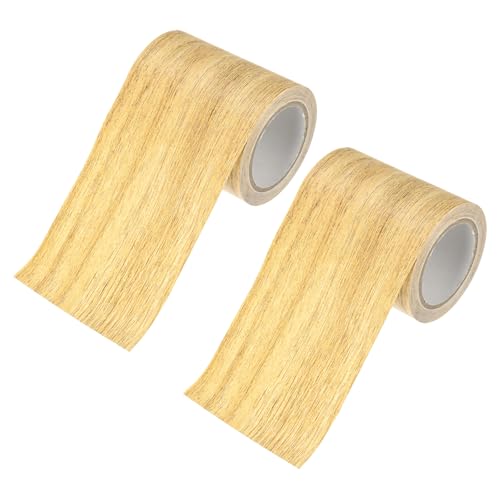 Image of M METERXITY 2-Roll Wood Grain Repair Tape, 2.24in x 15ft Textured Realistic Self-Adhesive Wood Floor Tape Contact Paper for Furniture /Floors /Home [Golden Camel Oak]