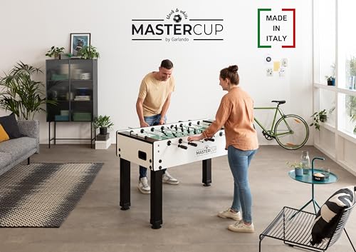 Garlando Kickertisch MasterCup Black&White, professionelle Spielstangen, robuster 75 kg Profi-Fußballtisch, Stabiler Tischfußball, Jugendliche und Erwachsene, Turnier-Tischkicker, vormontiert – Bild 8
