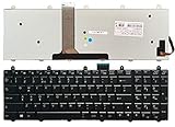  ComponentWarehouse Kompatibel mit Clevo P150SM P157SM P170SM P177SM P270WM Ersatztastatur mit UK-Hintergrundbeleuchtung, passend für 6-80-P17S0-030-3
