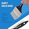 Falling in Art Silicone Paint Brush Set, Lined Edged Flexible Color Shapers, Flat Shaped Painting Tool for Water Based Acrylic Paints, Gouache, Oil, and All Water soluable Mediums 3Pcs(1'', 2'', 3'') #4