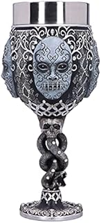 Nemesis Now Harry Potter Death Eater Mask Voldemort Collectible Goblet, Resin, Black Silver, 19.5cm