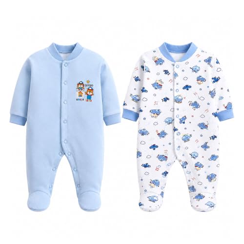 Image of EIO 100% Cotton Rompers Sleepsuits Jumpsuit Night Suits for Infants Newborn Baby Boys & Girls