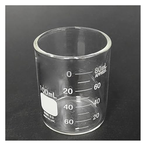 Bécher paroi épaisse graduation sans bec verseur forme basse verre borosilicaté robuste