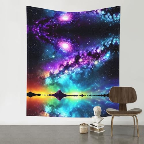 Tapiz para colgar en la pared BROLEO de galaxia, textil artístico de 152 x 129 cm