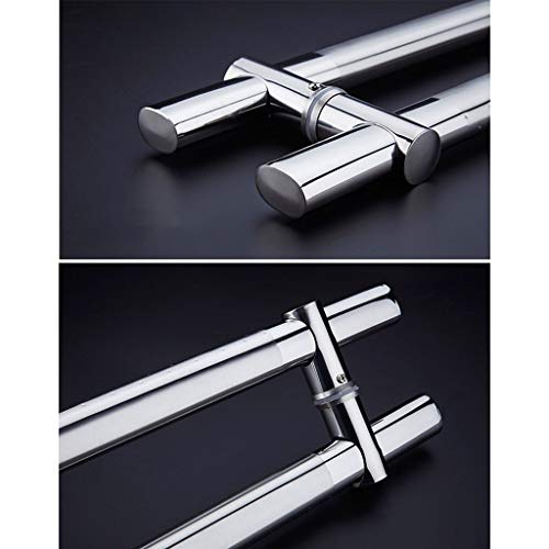 Poignée de porte avec entraxe réglable push-pull en acier robuste