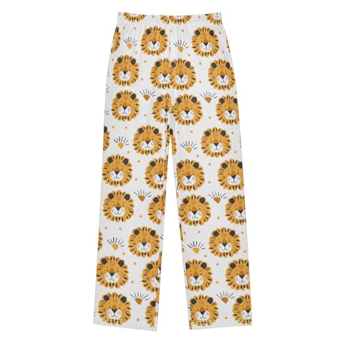 Pajama Pants Lions Face PJ Bottoms Sleepwear Lounge Sleep Pant with Pockets