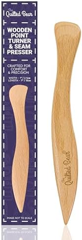 The Quilted Bear Tourne-pointe en bois Outil de couture ergonomiq...