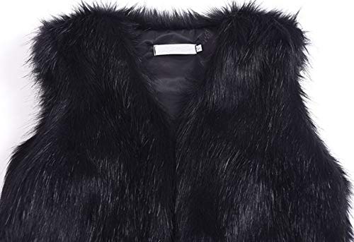 Youhan Women's Faux Fur Vest Coat Sleeveless Jacket4