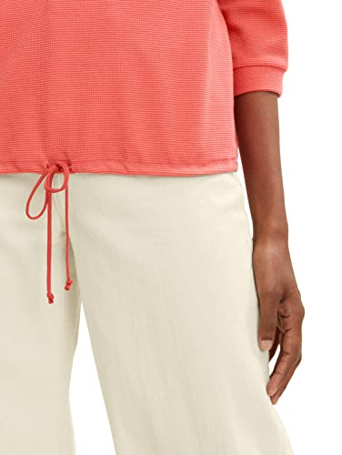 TOM TAILOR Damen Longsleeve mit Schleifen-Detail am Saum – Ansicht 2