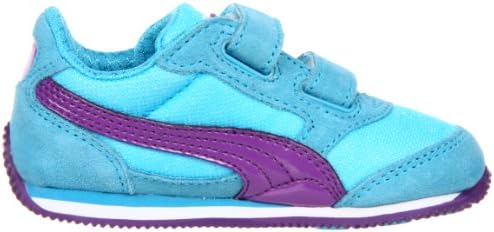Puma Steeple Glitter V Sneaker (Toddler/Little Kid/Big Kid),Blue Atoll/Amaranth Purple,2.5 M US Little Kid | Image 5