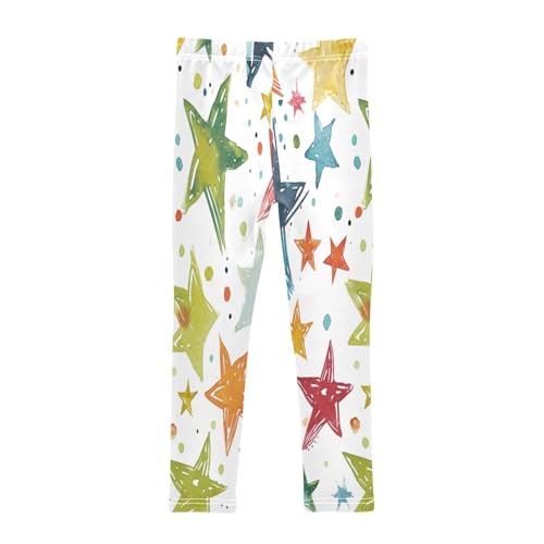 Bolaz Toddler Girls Leggings Printed Yoga Pants Leggings Green Blue Red Stars for Kids2