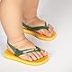 Havaianas Baby Brasil Logo II, Zehentrenner Unisex Baby, Pop Yellow/Amazon, 21 EU