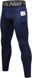 WRAGCFM Men's Compression Pants Workout Athletic Gym Leggings with Pockets Sports Yoga Running Baselayer Tights