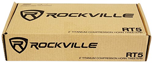 Pair Rockville Rt5 2.8" Aluminum Car/Pro Tweeters W Titanium Diaphragm+Kapton Vc, Silver #TOP7