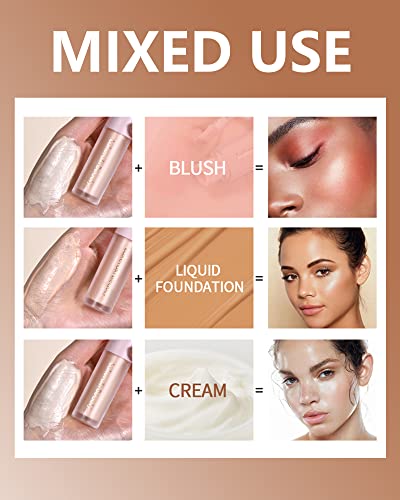 Highlighter Beauty Wand, Shimmer Liquid Face Body Highlighter Makeup Stick, Lightweight Waterproof Cream Contour Face Glowing Illuminator Makeup Pen For Women Girl- 04 Candlelight #TOP4