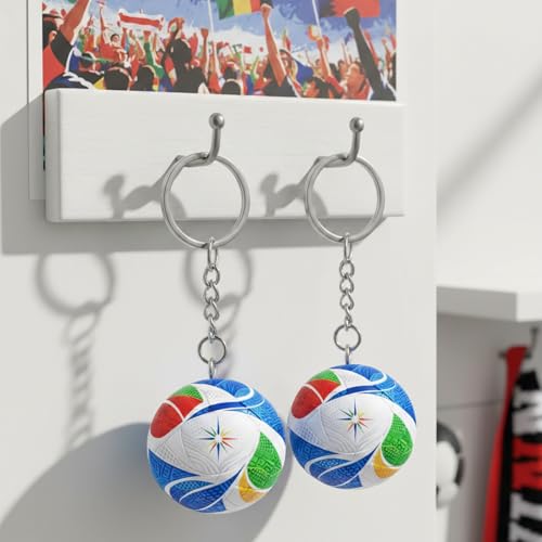 2PCS 1:1 Replica Soccer Keychain World Cup Design 2026 Soccer