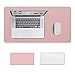 AtailorBird Tappetino Mouse 600x300mm,Impermeabile Sottomano Doppia Facciata Tappetino Scrivania Copri Scrivania per Ufficio -Rosa/Argento