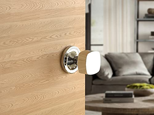 Privacy Solid Zinc Alloy Door Knobs Polished Chrome Round Rosette #TOP4