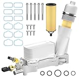926-959 Improved Full Aluminum Engine Oil Filter Housing Kit with Oil Cooler Sensors & Gaskets Compatible with 2011-2016 Chrysler 200 300, Dodge Charger Avenger, Jeep Wrangler, Ram ProMaster 3.6L V6
