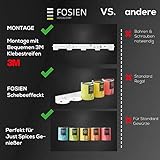 FOSIEN® Schweberegal für just Spices gewürze ohne Bohren - Gewürzregal schwebend für just Spice Gewürze