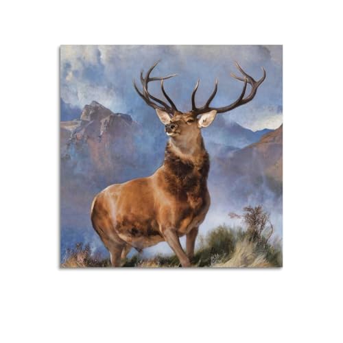 JSWLQ Edwin Landseer(The Monarch of The Glen) Artists Poster Art Print Wall Photo Paint Hanging Picture Family Bedroom Decor Gift 16x16inch(40x40cm) JSWLQ Edwin Landseer(The Monarch of The Glen) Artists Poster Art Print Wall Photo Paint Hanging Picture Family Bedroom Decor Gift 16x16inch(40x40cm)