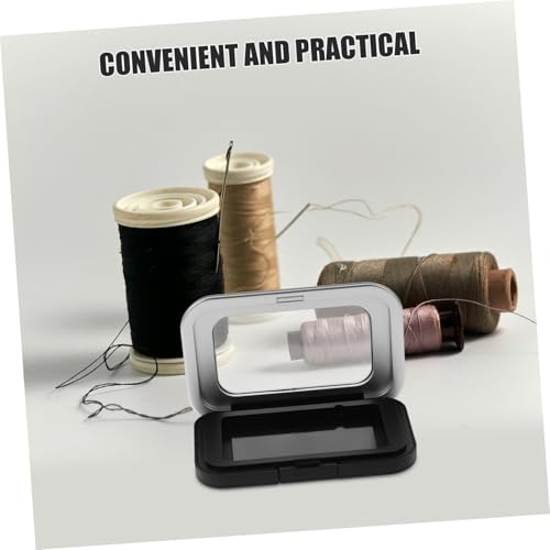 CIMAXIC Suction Box Magnetic Needle Case Magnetic Needle Holder Embroidery Needles Sewing Needle Holder Cross Stitch Pin Holder Tin Boxes with Lids Needle Bag Sewing Supplies Plastic Black - Thumbnail 4