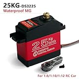 ZOSKAY Servo High Torque Metal Gear Standard Digital Servo 25KG/0.13S 6.8V for 1/8 1/10 RC Cars(Control Angle 180)